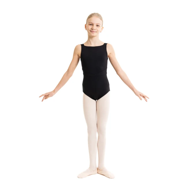 Capezio C'est La Vie Fleur, dievčenský dres na hrubšie ramienka Capezio C'est La Vie Fleur, dievčenský dres na hrubšie ramienka - Čierna