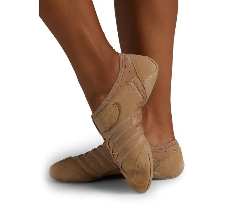 Capezio Jag PP15A, jazzové topánky pre deti - Hnedá caramel Capezio