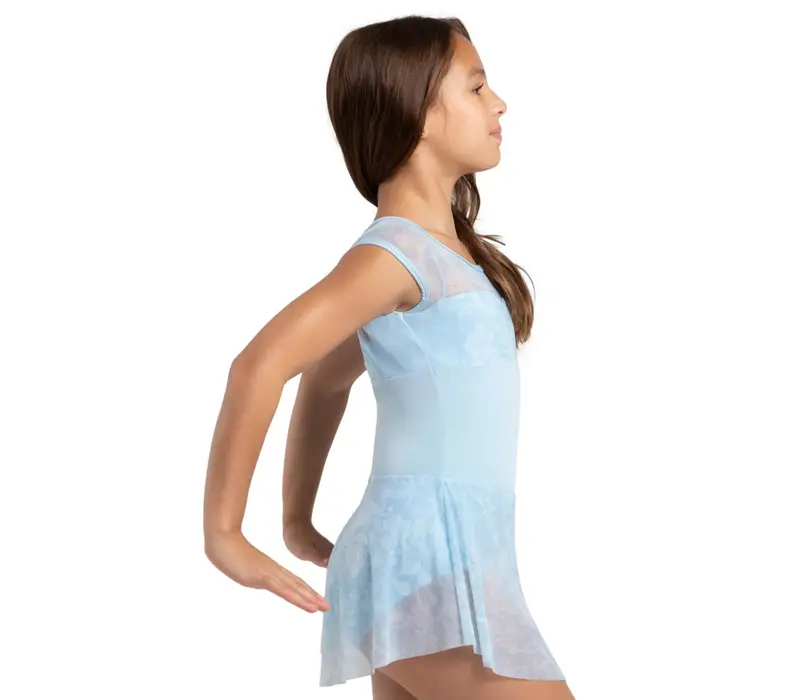 Capezio Opal, dievčenský dres so sukničkou - Modrá svetlo Capezio