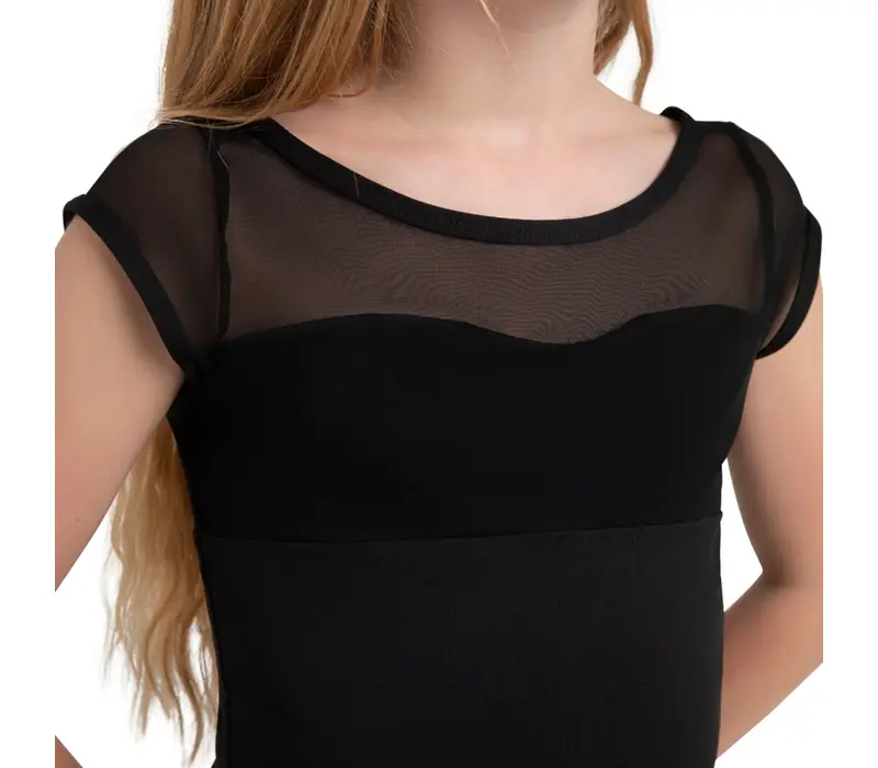 Capezio Opal, dievčenský dres so sukničkou - Čierna