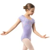 Capezio Lotus leotard, kvietkovaný dievčenský dres s krátkym rukávom