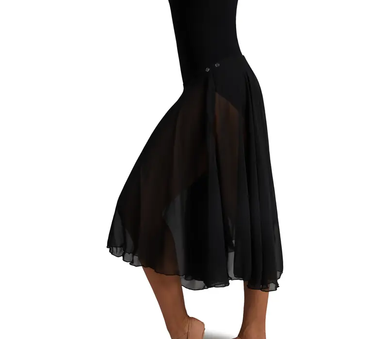 Capezio Mid Calf Full Circle skirt, dámska kruhová sukňa Capezio Mid Calf Full Circle skirt, dámska kruhová sukňa - Čierna