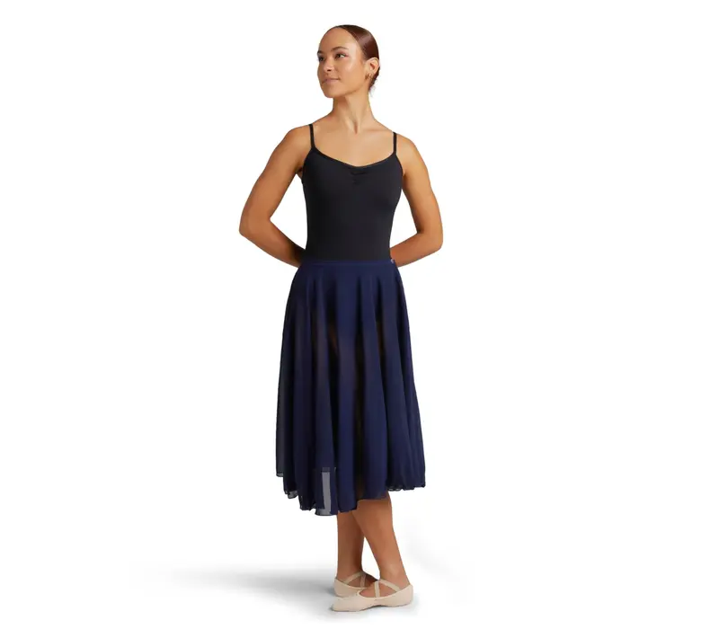 Capezio Mid Calf Full Circle skirt, dámska kruhová sukňa - Modrá - navy Capezio Mid Calf Full Circle skirt, dámska kruhová sukňa - Modrá - navy