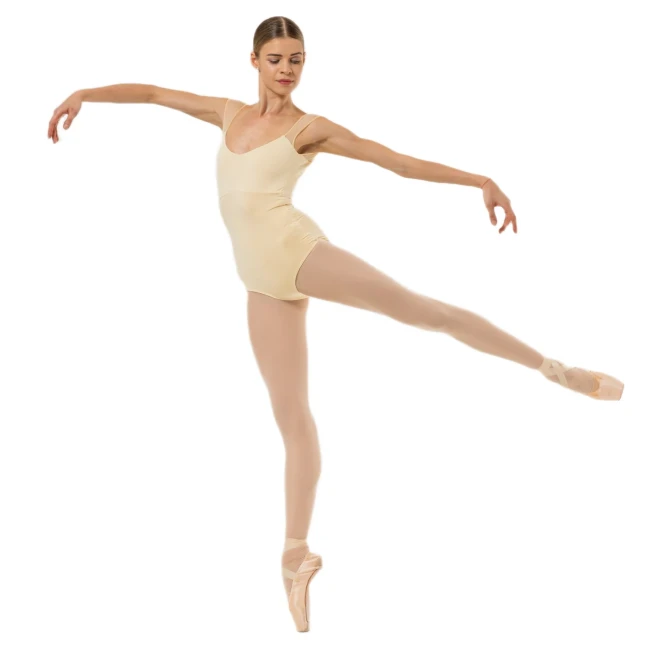 Capezio Moonsruck Cap Sleeve Leotard, dámsky dres s krátkym sieťovaným rukávom