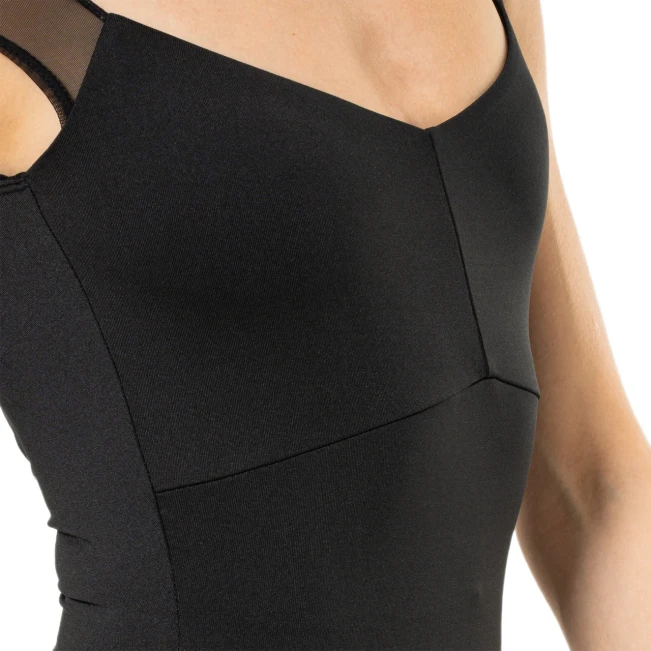 Capezio Moonsruck Cap Sleeve Leotard, dámsky dres s krátkym sieťovaným rukávom