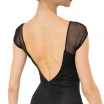 Capezio Moonsruck Cap Sleeve Leotard, dámsky dres s krátkym sieťovaným rukávom