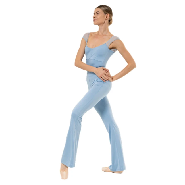 Capezio Moonsruck Cap Sleeve Leotard, dámsky dres s krátkym sieťovaným rukávom