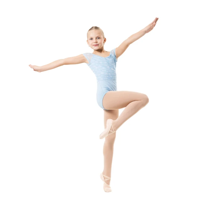 Capezio Nine Rainbow leotard, dievčenský dres - Modrá svetlo Capezio