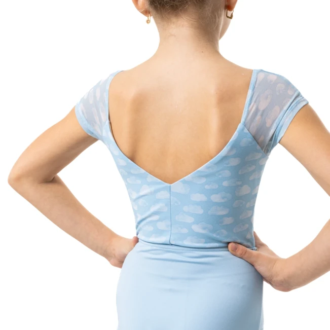 Capezio Nine Rainbow leotard, dievčenský dres - Modrá svetlo Capezio