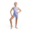Capezio Pearl Short, dievčenské šortky - Svetlomodrá lesklá