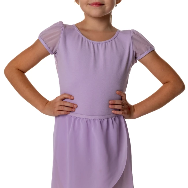 Capezio puff sleeve keyhole back leotard, detský dres - Fialová lavender Capezio Capezio puff sleeve keyhole back leotard, detský dres - Fialová lavender Capezio