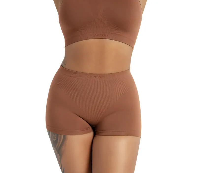 Capezio Seamless Short, dámske spodné bezšvové šortky Capezio Seamless Short, dámske spodné bezšvové šortky - Hnedá mocha Capezio