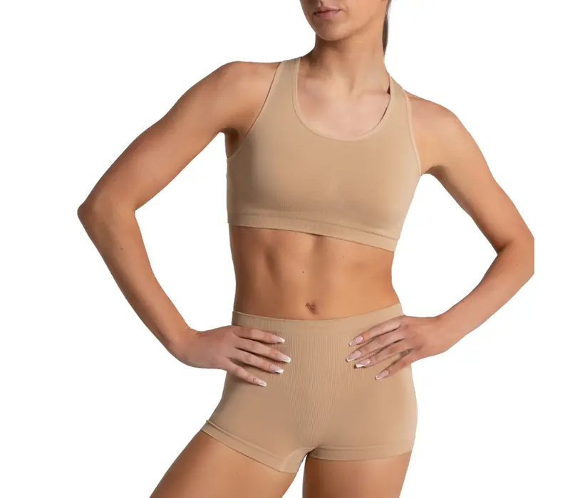 Capezio Seamless Short, dámske spodné bezšvové šortky Capezio Seamless Short, dámske spodné bezšvové šortky - Telová Capezio