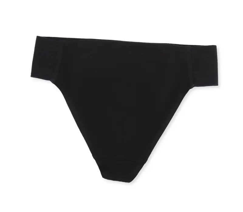 Capezio Self Lined Thong Dance Belt, suspenzor  - Čierna