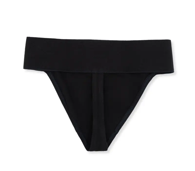 Capezio Self Lined Thong Dance Belt, suspenzor  - Čierna