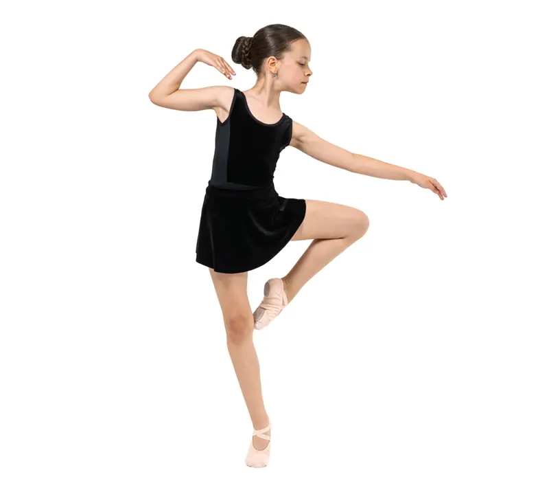 Capezio Simone skirt, suknička pre dievčatá - Čierna