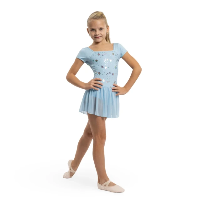 Capezio Star Struck, dres so sukničkou - Modrá svetlo Capezio Capezio Star Struck, dres so sukničkou - Modrá svetlo Capezio