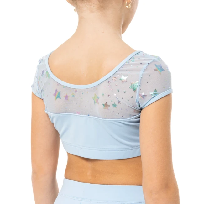 Capezio Star Cosmic Top, crop top pre dievčatá Capezio Star Cosmic Top, crop top pre dievčatá - Modrá svetlo Capezio