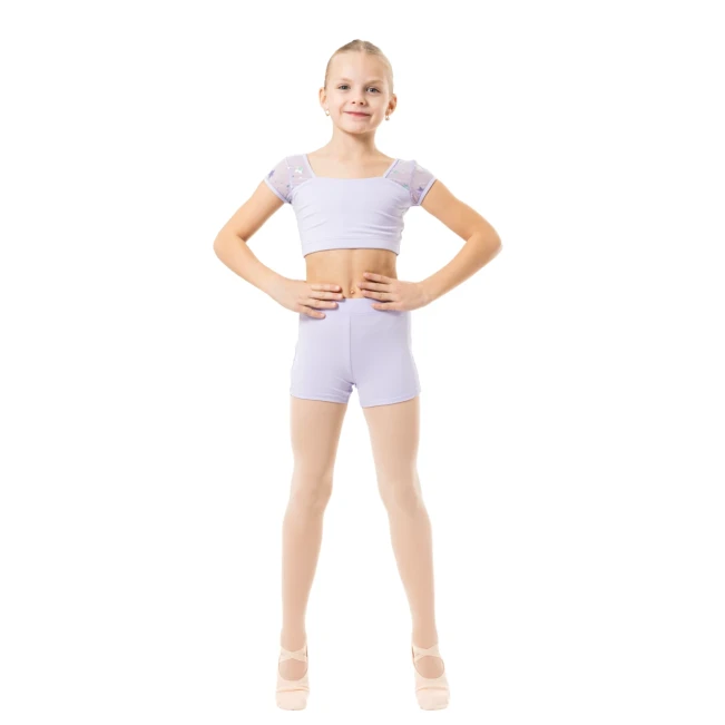 Capezio Star Cosmic Top, crop top pre dievčatá Capezio Star Cosmic Top, crop top pre dievčatá - Fialová - lavender