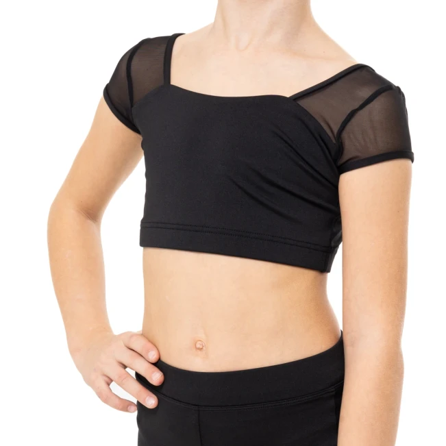 Capezio Star Cosmic Top, crop top pre dievčatá Capezio Star Cosmic Top, crop top pre dievčatá - Čierna
