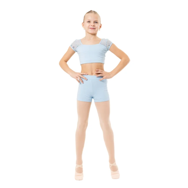 Capezio Star Cosmic Top, crop top pre dievčatá Capezio Star Cosmic Top, crop top pre dievčatá - Modrá svetlo Capezio