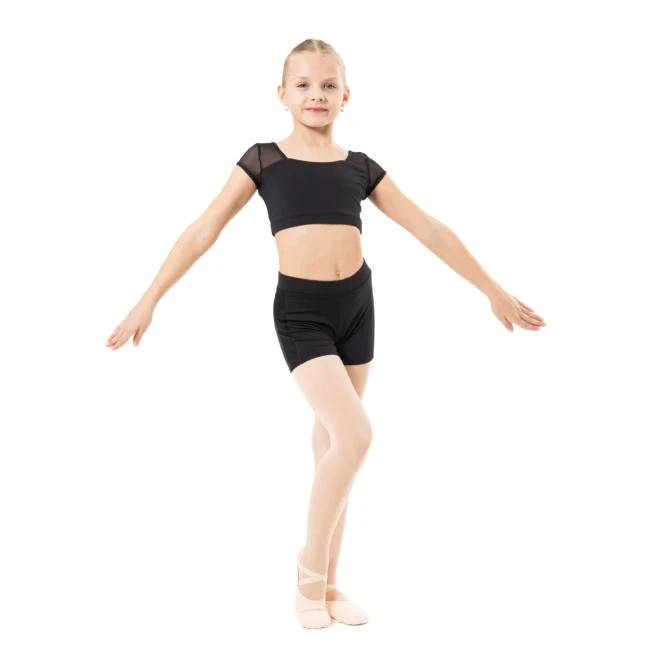 Capezio Star Cosmic Top, crop top pre dievčatá Capezio Star Cosmic Top, crop top pre dievčatá - Čierna