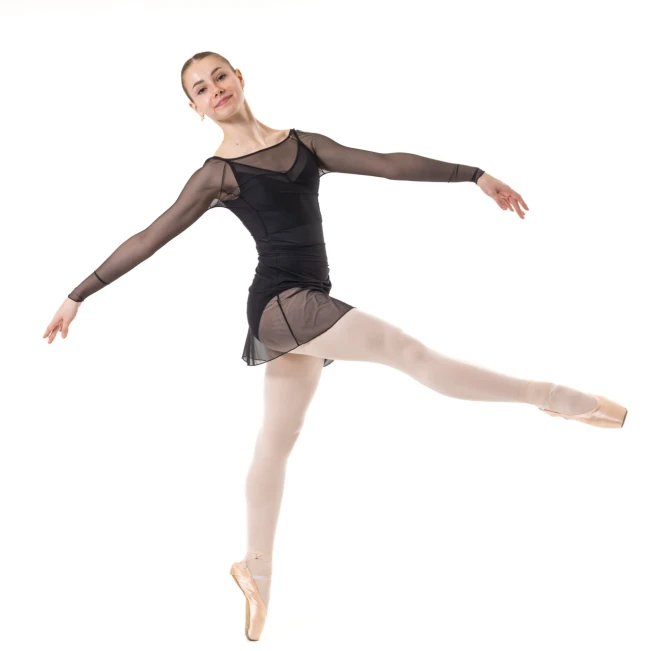 Capezio Dusk Mesh, dámsky top s dlhým rukávom