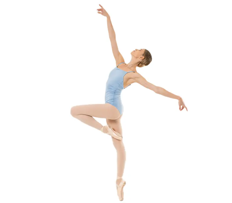 Capezio Wistful Camisole Leotard, dámsky dres s jemným záhybom - Svetlo modrá - Horizon Capezio