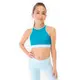 Capezio Colourblock High Neck Bra Top, športová podprsenka - Blue blue dream Capezio