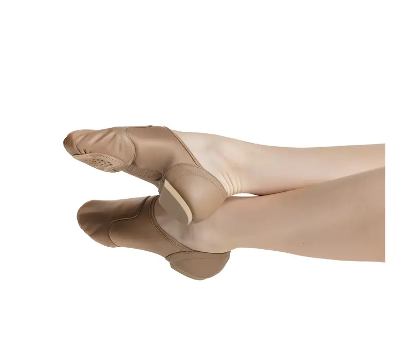 Capezio Glove jazz shoe, dámske jazzovky s ergonomickým tvarom - Hnedá caramel Capezio