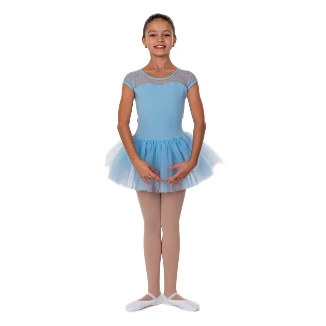 Capezio Keyhole Back Tutu Dress, detský dres s tutu sukničkou - Modrá svetlo Capezio Capezio Keyhole Back Tutu Dress, detský dres s tutu sukničkou - Modrá svetlo Capezio