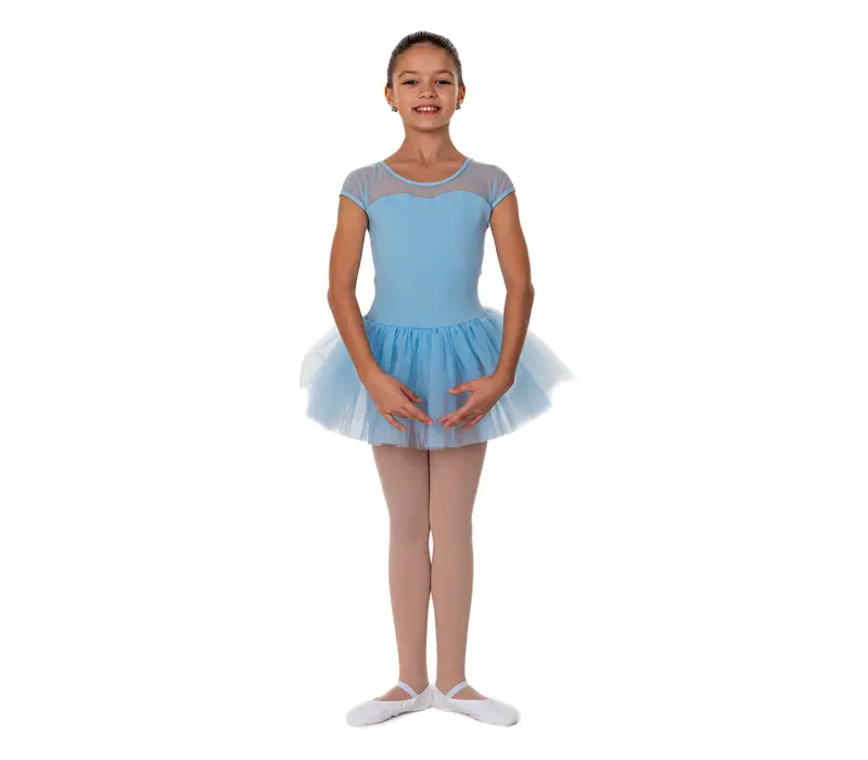 Capezio Keyhole Back Tutu Dress, detský dres s tutu sukničkou - Modrá svetlo Capezio