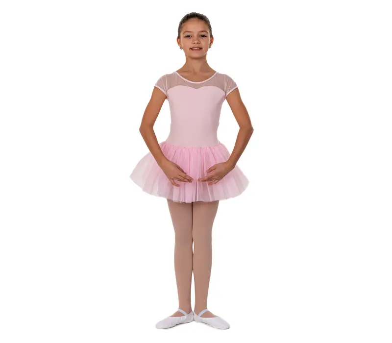 Capezio Keyhole Back Tutu Dress, detský dres s tutu sukničkou - Ružová Capezio