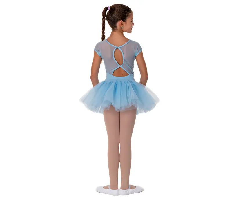 Capezio Keyhole Back Tutu Dress, detský dres s tutu sukničkou - Modrá svetlo Capezio