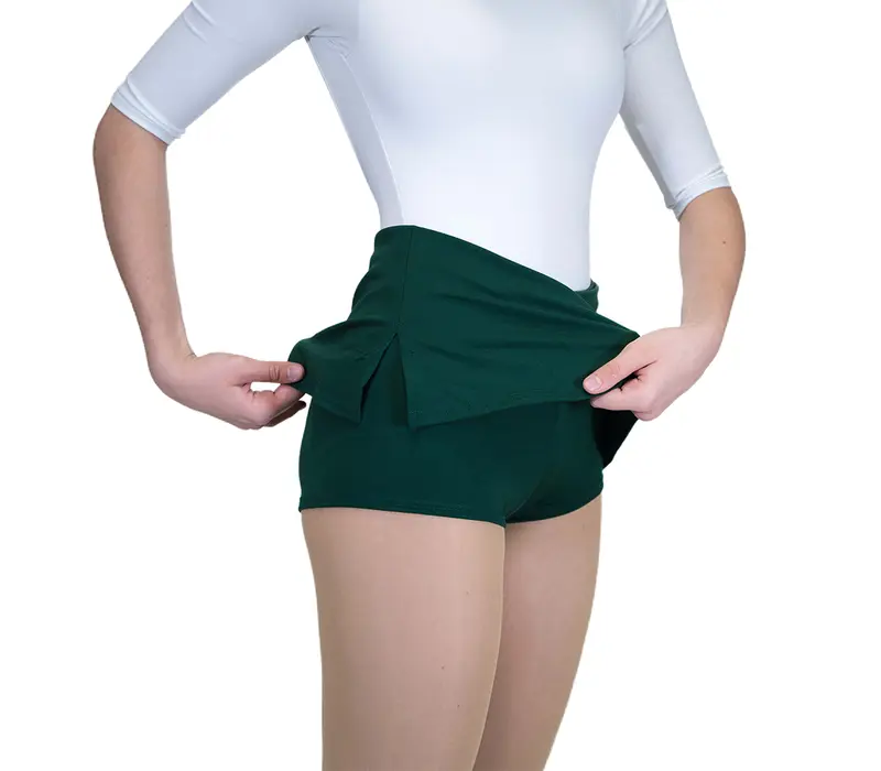 Capezio, sukňa s krátkymi nohavicami - Zelená - dark green
