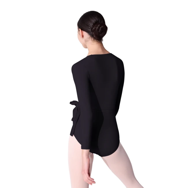 Capezio Essentials Wrap Top, dievčenský top na zaväzovanie Capezio Essentials Wrap Top, dievčenský top na zaväzovanie