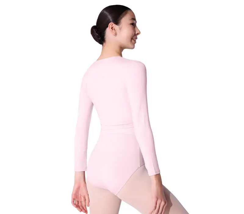 Capezio Essentials Wrap Top, dievčenský top na zaväzovanie - Ružová- pink