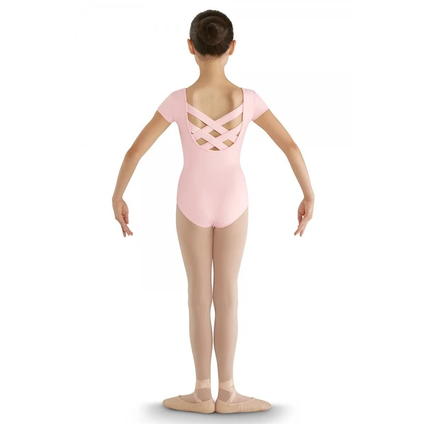 Bloch strap back cap sleeve leotard, detský dres