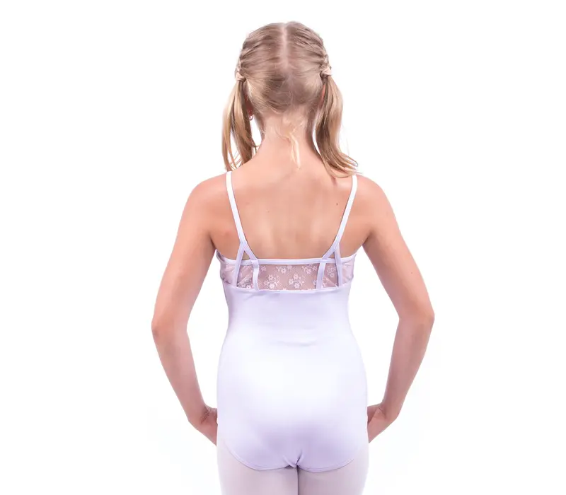 Capezio, dres na tenké ramienka s čipkou - Fialová - lavender