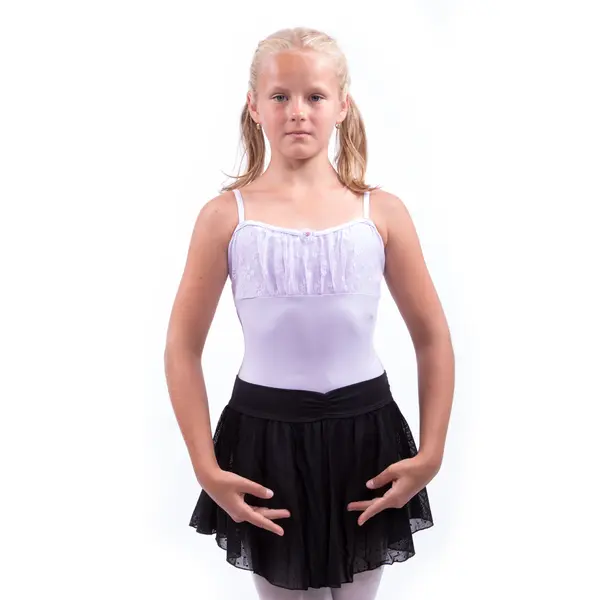 Capezio Daisy Cami Leotard, dres na tenké ramienka s čipkou