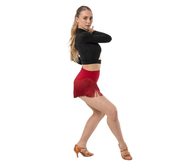 Dancee Wendy, dámske šortky so strapcami - Červená - red