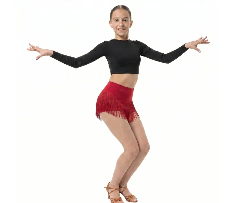 Dancee Wendy, dievčenské šortky so strapcami - Červená - red