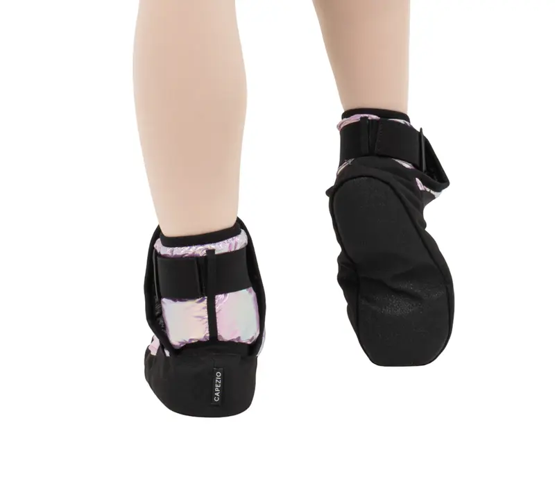 Capezio Glam Warmup Booties, obuv na zahriatie - Metalic dúha