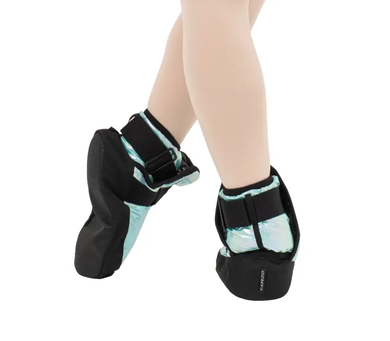 Capezio Glam Warmup Booties, obuv na zahriatie - Metalická pacific