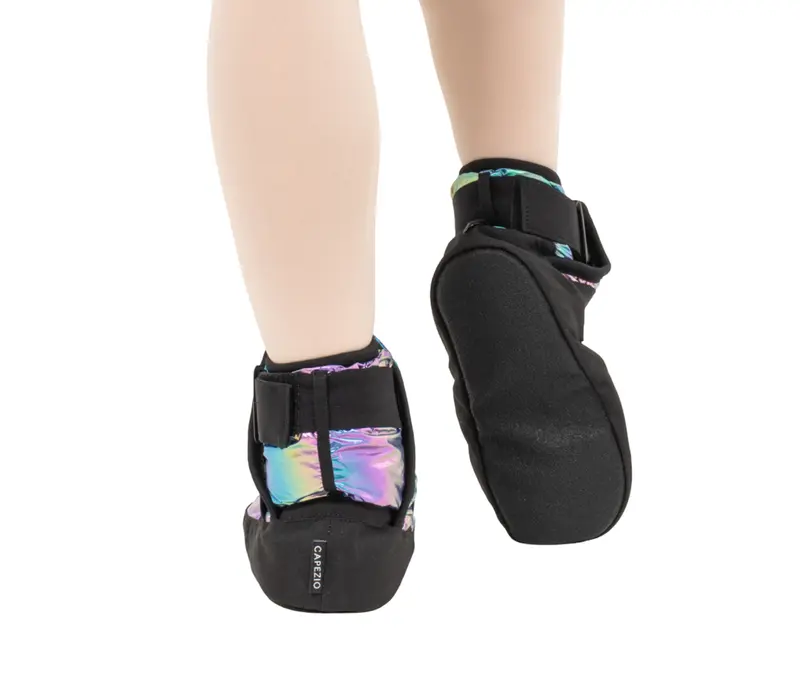 Capezio Glam Warmup Booties, obuv na zahriatie - Metalic dúha