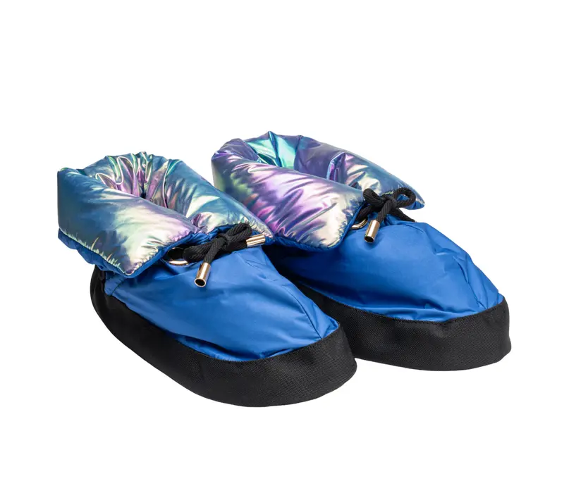 Capezio Mini Glam Warmup booties, dievčenská obuv na zahriatie - Metalic dúha