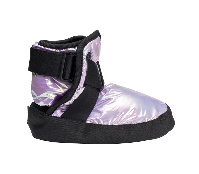 Capezio Glam Warmup Booties, obuv na zahriatie - Metalická svetlo fialová