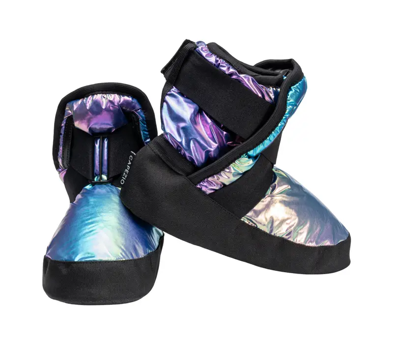 Capezio Glam Warmup Booties, obuv na zahriatie - Metalic dúha