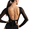 Jadore mesh, dámske body s priliehavými rukávmi