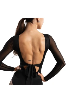 Jadore mesh, dámske body s priliehavými rukávmi